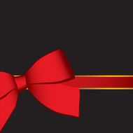 red ribbon on black background