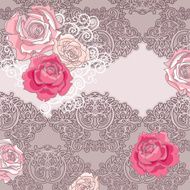 Holiday Card with Roses