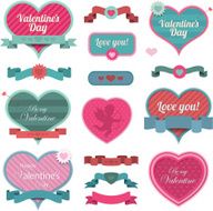 Valentine heart shaped decoration and ribbons