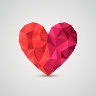 Origami heart Vector Illustration N2