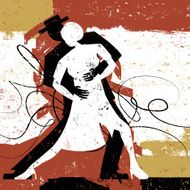 Tango lovers dancing