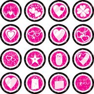 Grunge Icon Set - Valentine's Day N2
