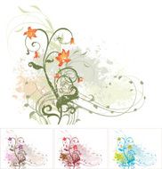 Vektor grunge floral background