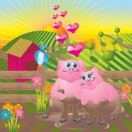 Piggy Love - "Amorous Animals" Series