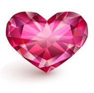 Heart-shaped gemstone