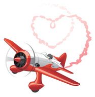 Plane sending love message