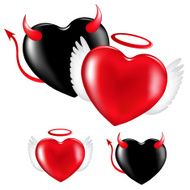 Angel And Demon Candy Hearts
