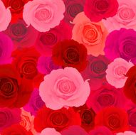 Red &amp; Pink Rose Seamless Pattern