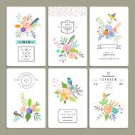 Floral collection of romantic invitations