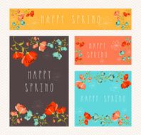 Spring greeting card set
