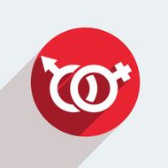 Vector red circle icon on gray background Eps10 N23