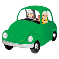 Old Car Couple