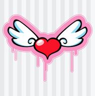 Love Heart With Angel Wings