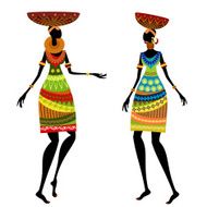Ethnic woman with vase N2