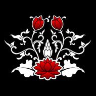 Vector Eastern Floral Ornament
