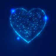 Love heart background from beautiful bright stars N6