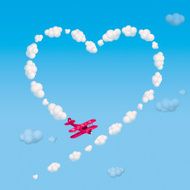 Skywriting a heart