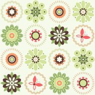 seamless flowers green N2
