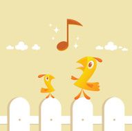 Evening Song (vector)