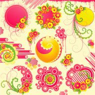 Cute floral design elements N2
