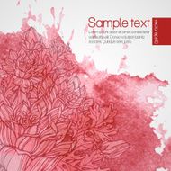 Hand drawn watercolor floral background vector illustration