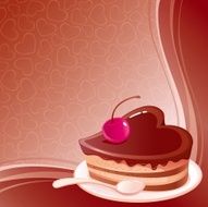 Chocolate heart cake