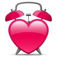 Classic alarm clock in heart shape N2