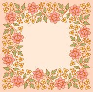 Square Frame Floral Pattern