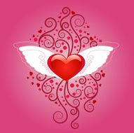 Heart with Wings (vector)
