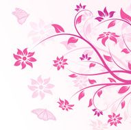 Vector flowers in pink N2