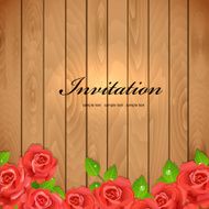 Rose flowers on a wooden texture