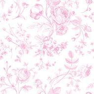 Seamless vector vintage pattern with Victorian bouquet N17