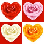 Roses in the shape of heart