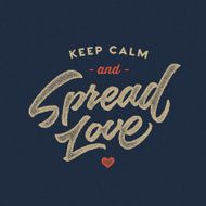 Spread Love Typographic poster t shirt Lettering design