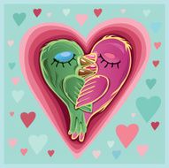 Kissing birds N6