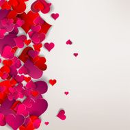 Valentines day Abstract paper hearts Love N24