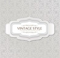 Vintage frame over seamless brocade background