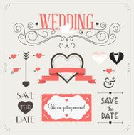 Vector Wedding Design Element N2