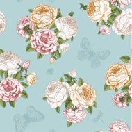 Vector seamless vintage floral pattern N17