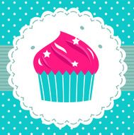 Retro party cupcake template