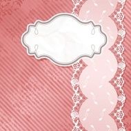 Antique white lace wedding label