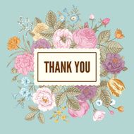 Vintage floral vector elegant card