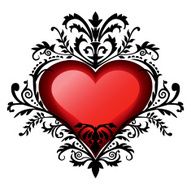 Valentine&#039;s day baroque heart