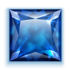 Princess cut sapphire illustration N2