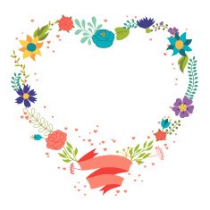 Romantic background of various flowers in retro style N16