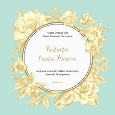 Wreath with exotic flowers N5