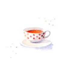 Watercolor teacup N2