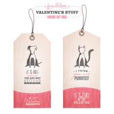 Set of Valentine's day gift tags N6