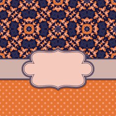 Vintage vector flower frame N175