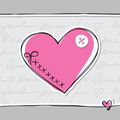 pink heart vector eps 10 N2